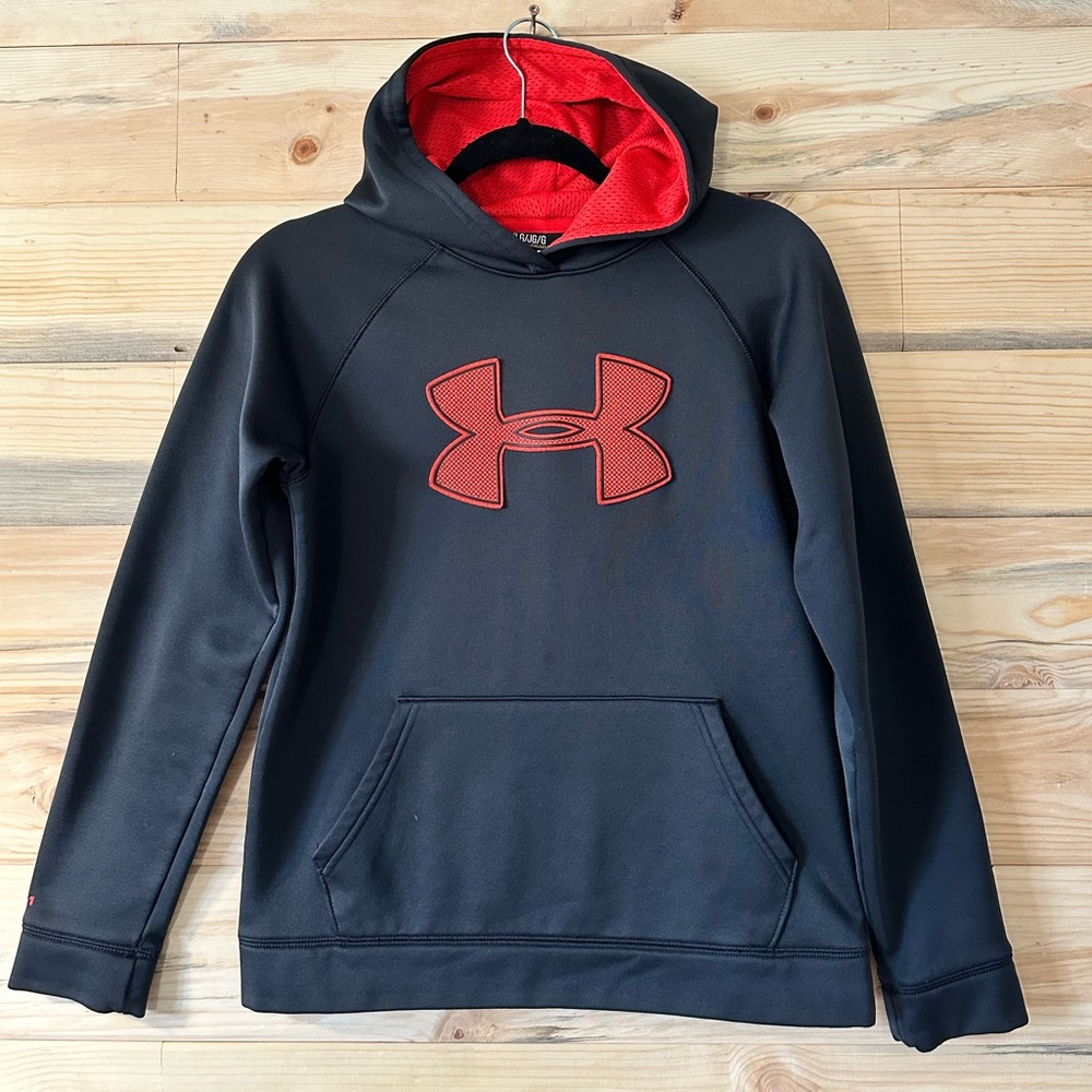 Under Armour Black Hoodie with Red Interior